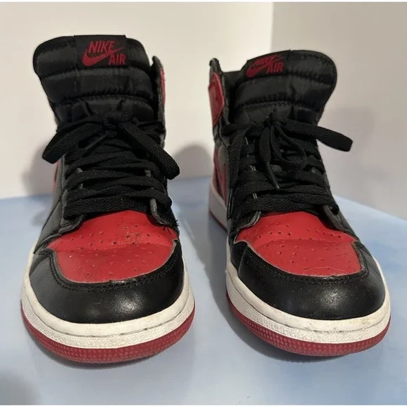 Men's Air Jordan 1 Retro '85 OG High Bred / Banned HV6674-067, Size 8 Red Black - Picture 5 of 10